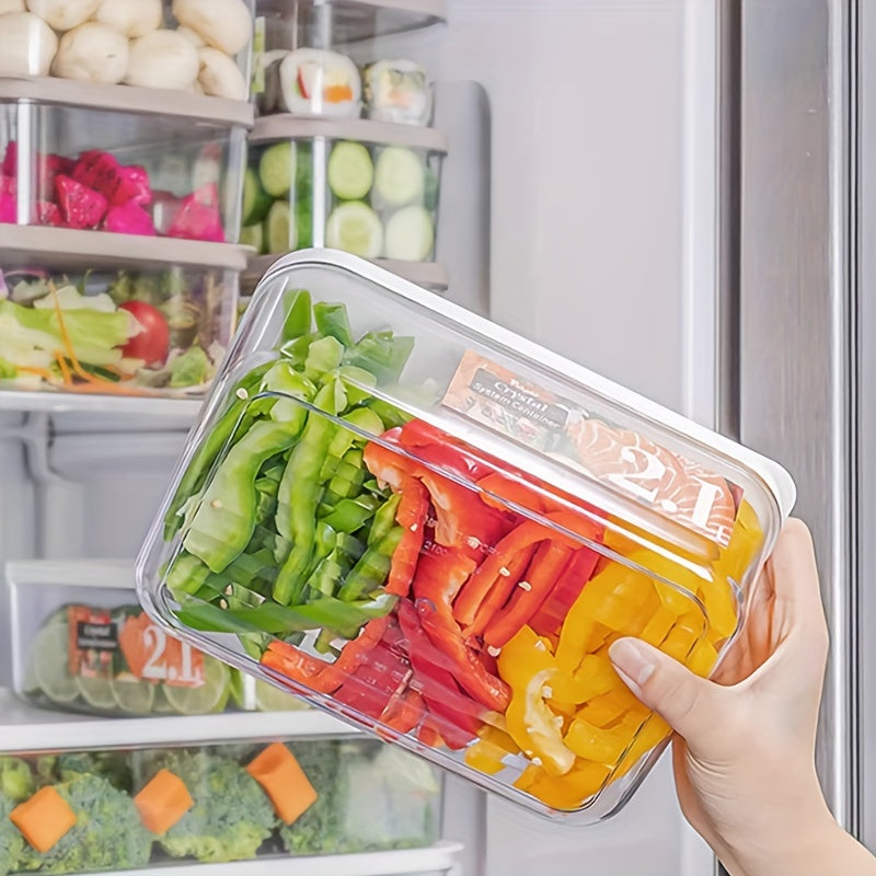 4-Pack Plastic Refrigerator Storage Containers with Lids