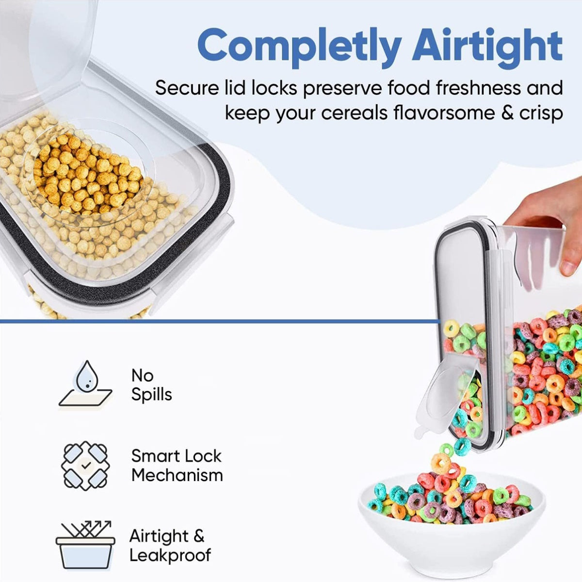 4pcs Air-tight Food Storage Containers with Labels