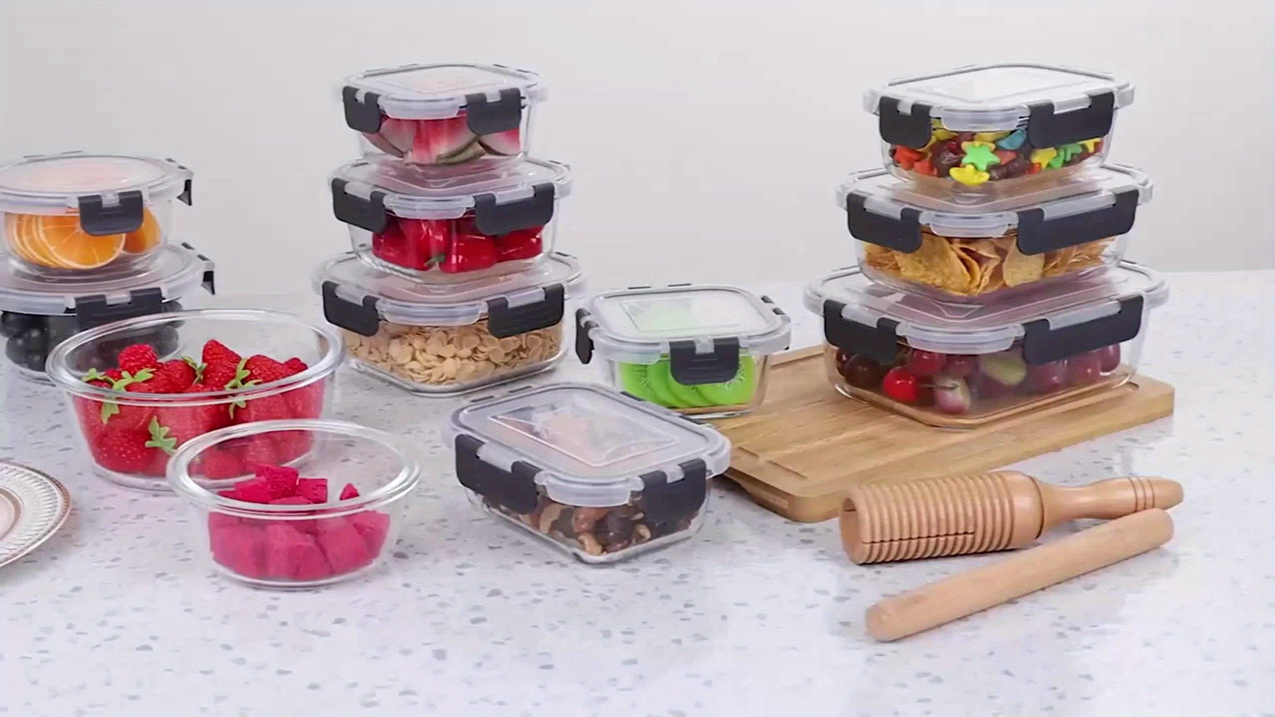 12pcs Glass Food Storage Container with Lid