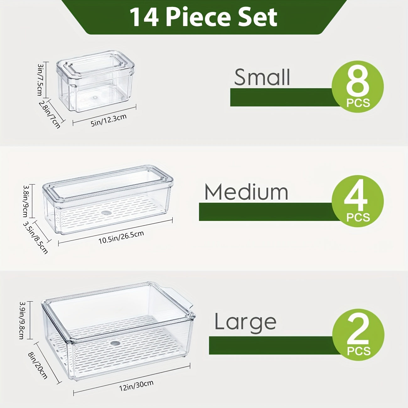 Refrigerator and food Organizer set