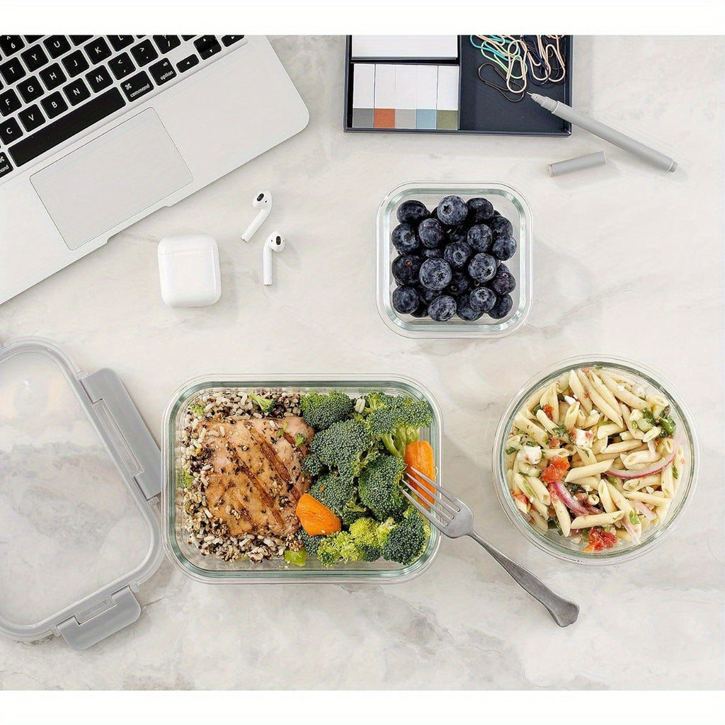 24pc Borosilicate Glass Storage Containers with Lids