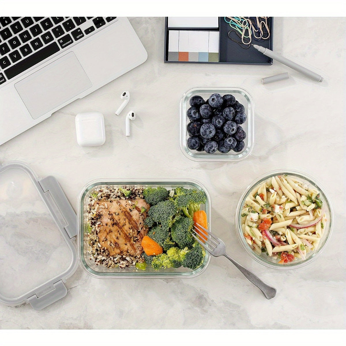 24pc Borosilicate Glass Storage Containers with Lids