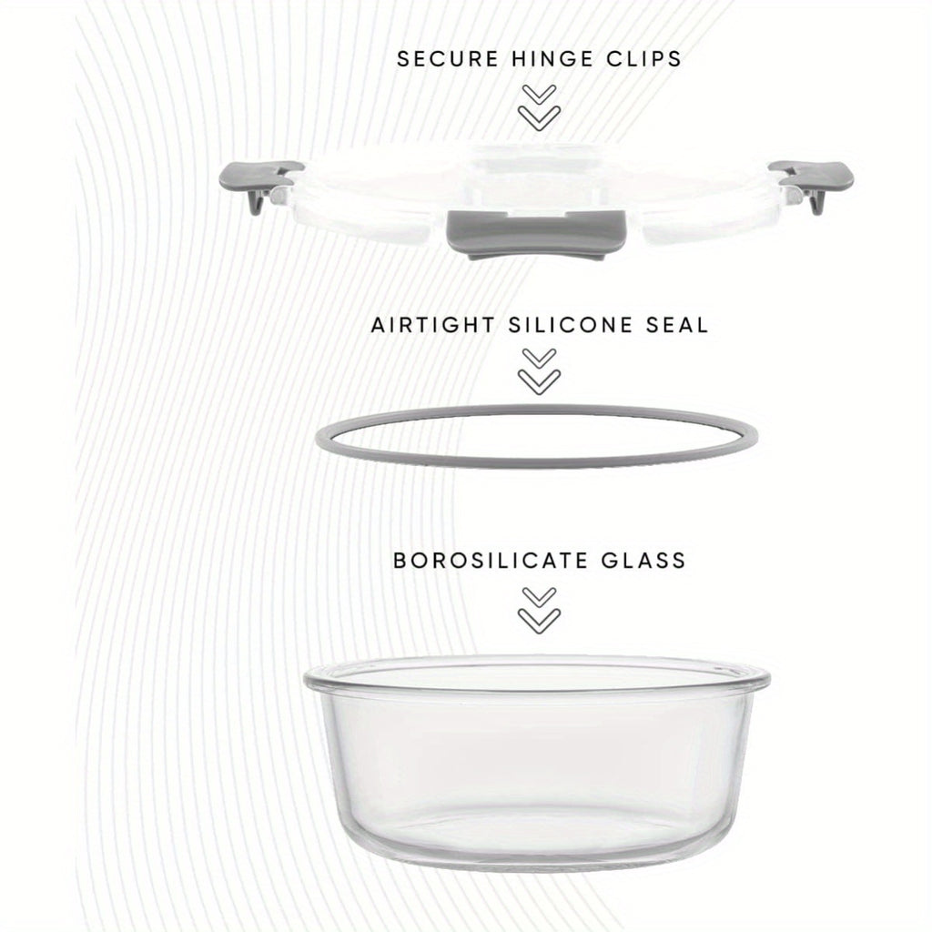 24pc Borosilicate Glass Storage Containers with Lids