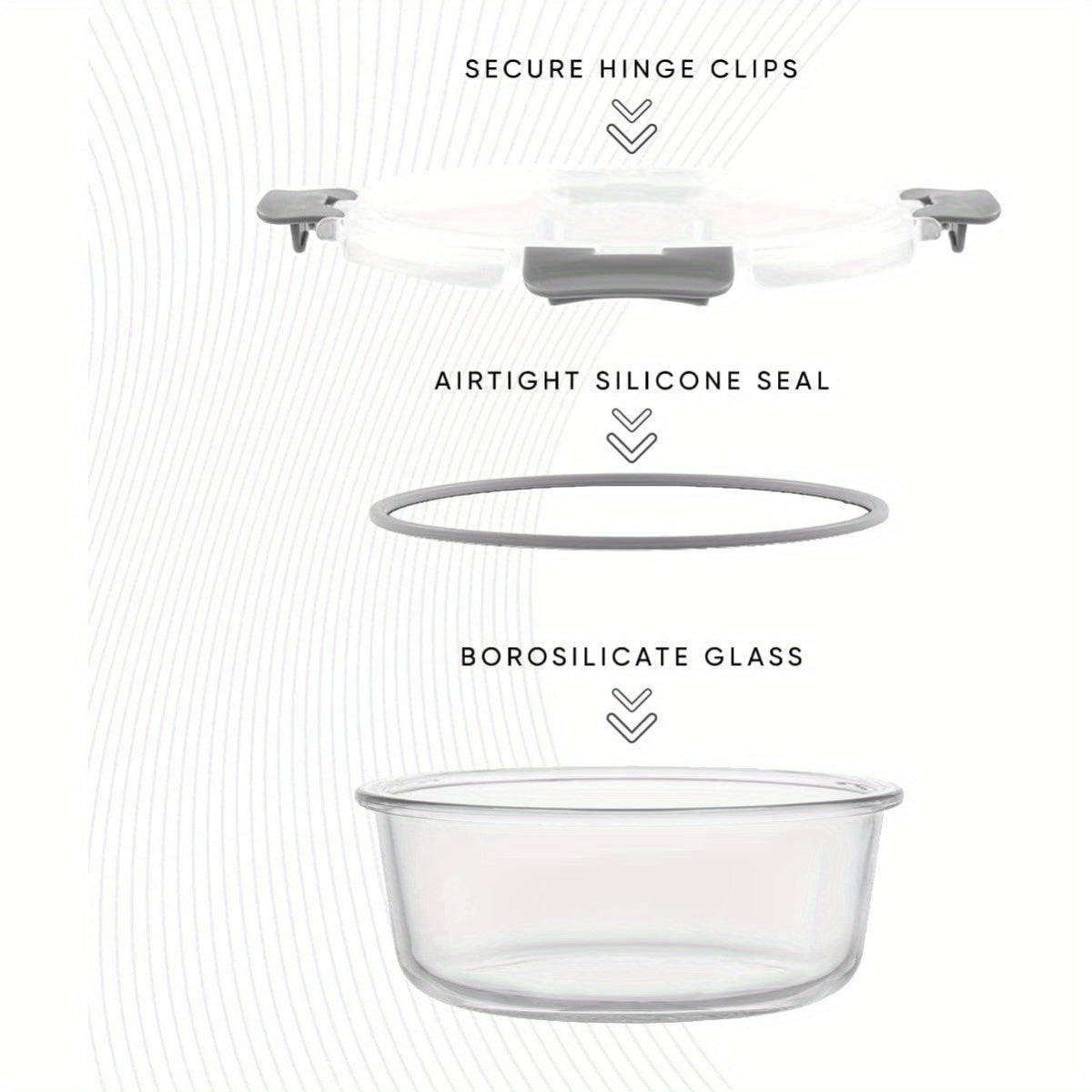 24pc Borosilicate Glass Storage Containers with Lids