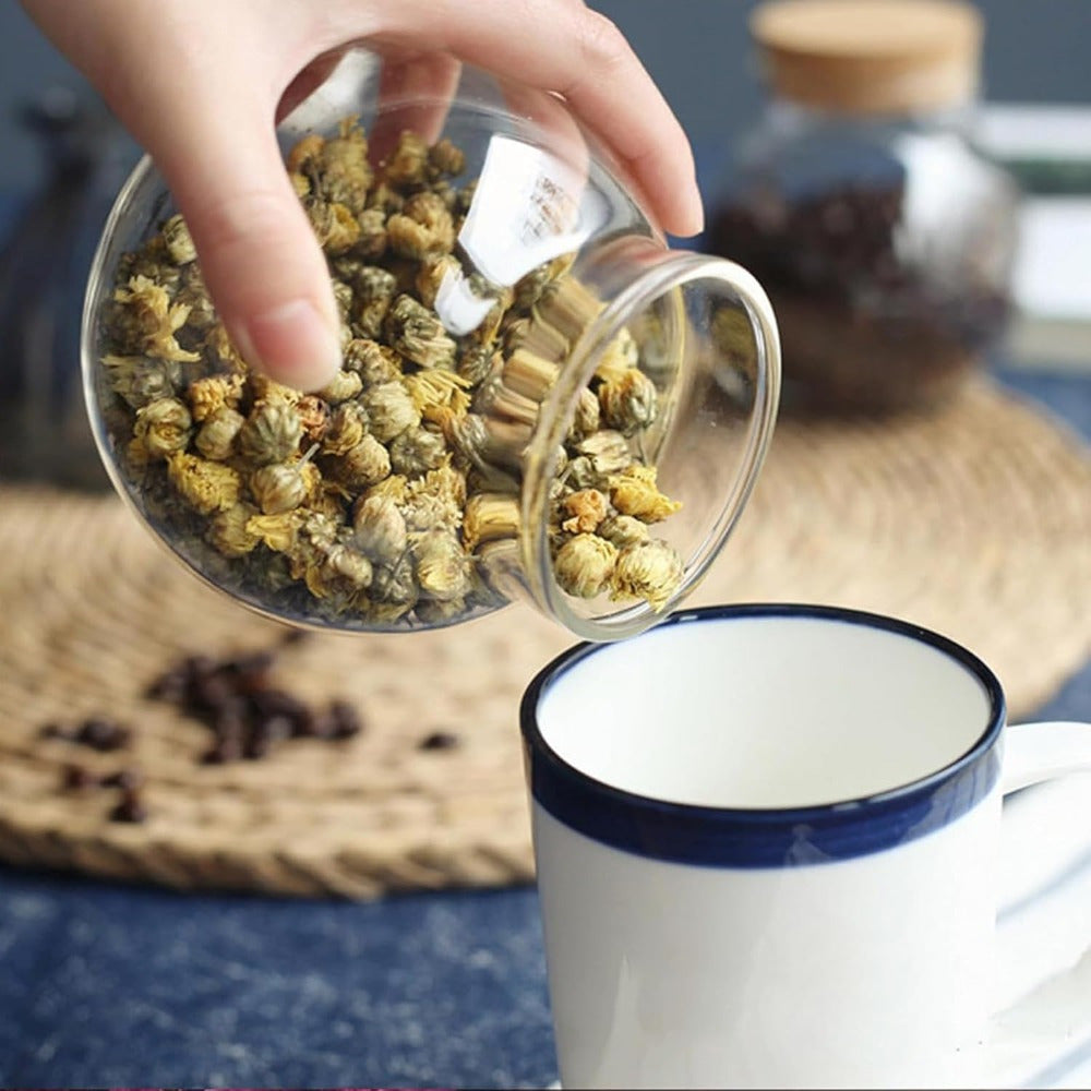 3pcs Glass Food Storage Canister Set with Cork Lids