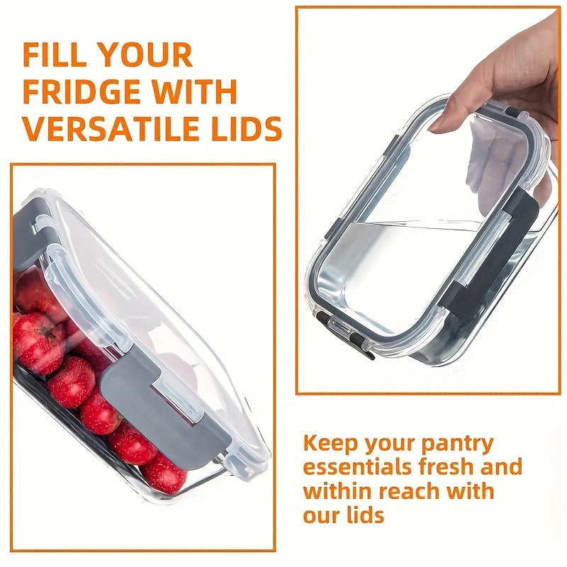 10pcs Glass Food Storage Containers With Lids