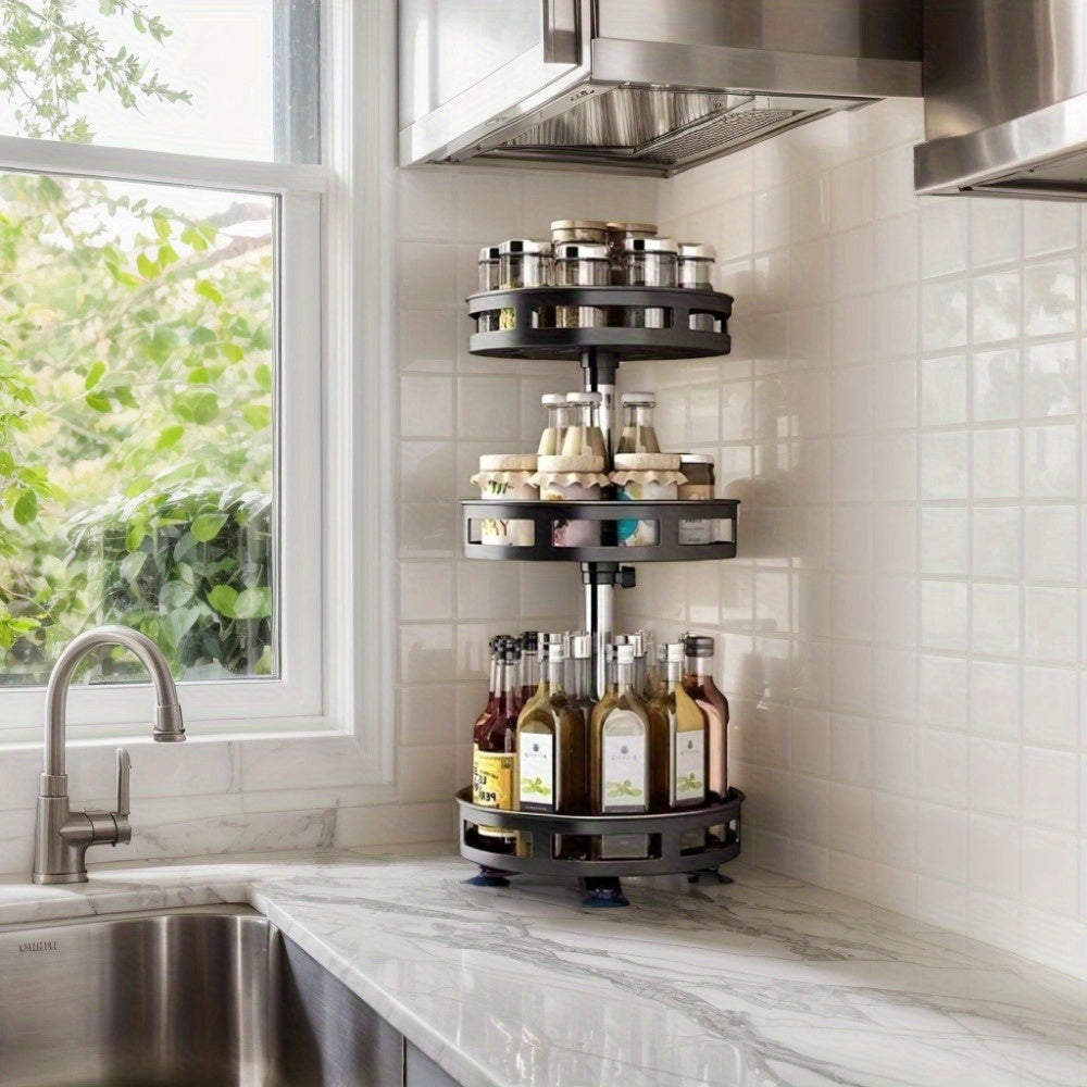 Rotating Kitchen Storage  Spice Rack