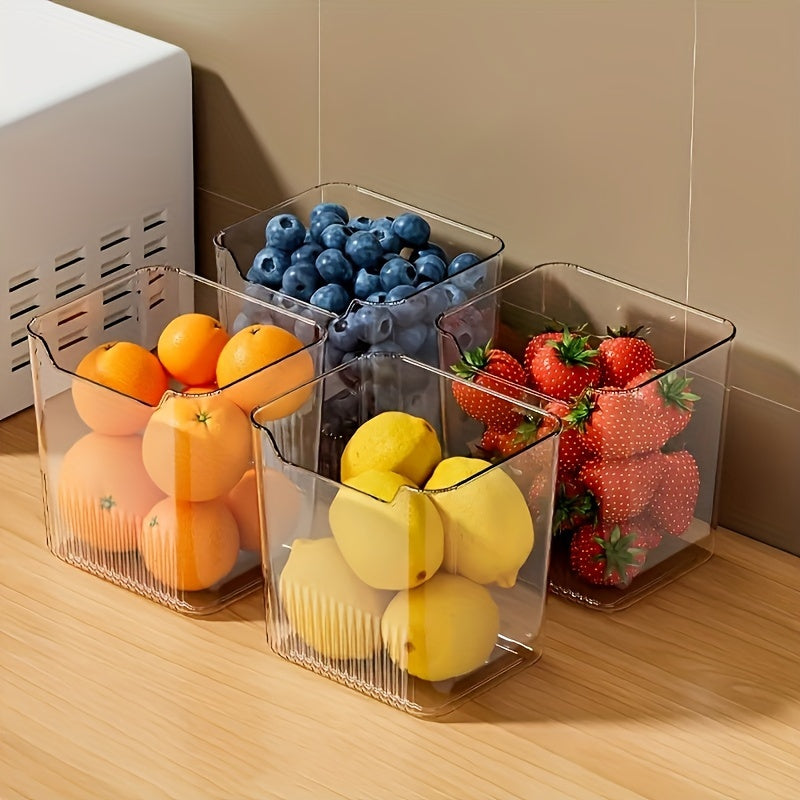 6-Piece Set Clear Plastic Fridge Organizers