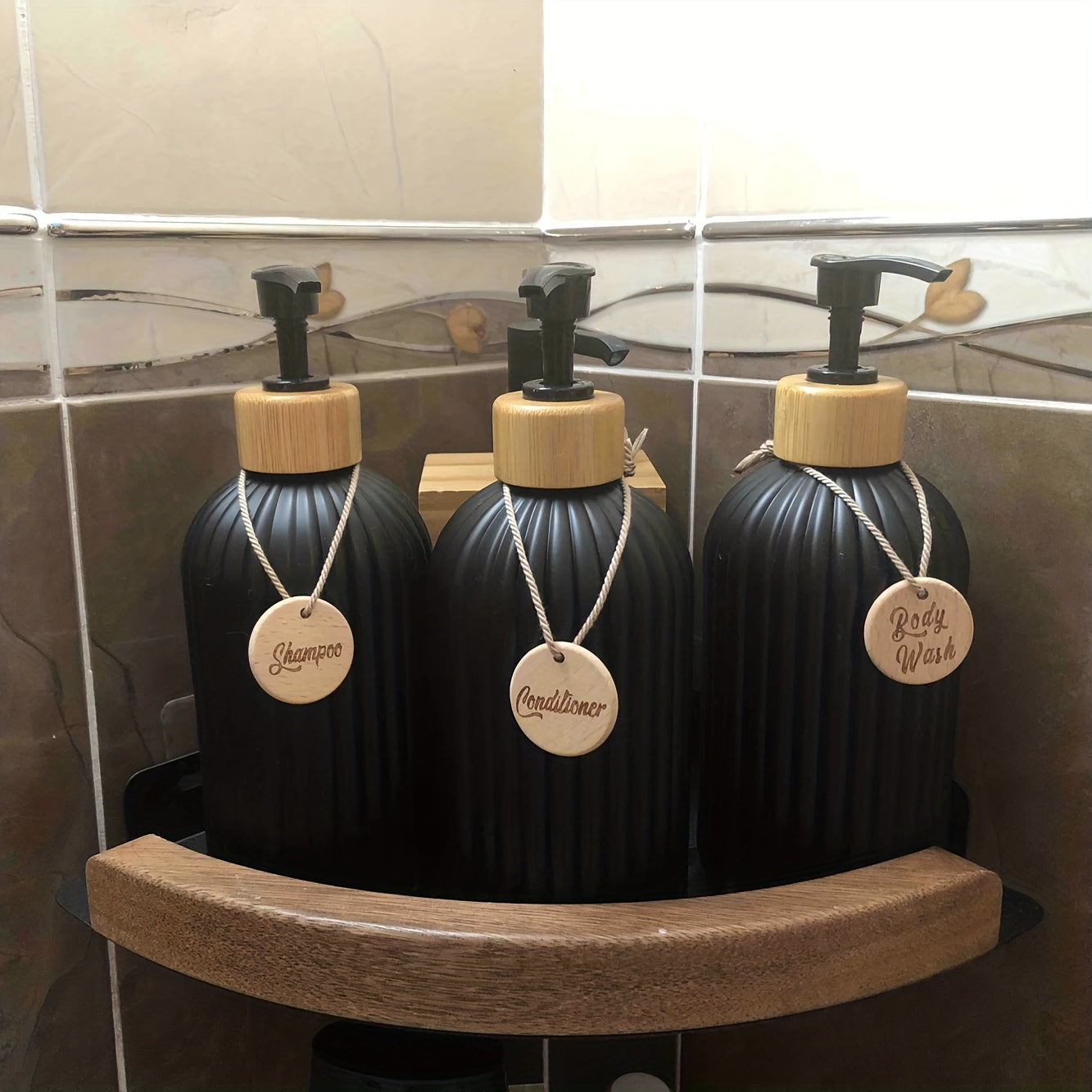3pcs 500ml Soap Dispenser With Tag