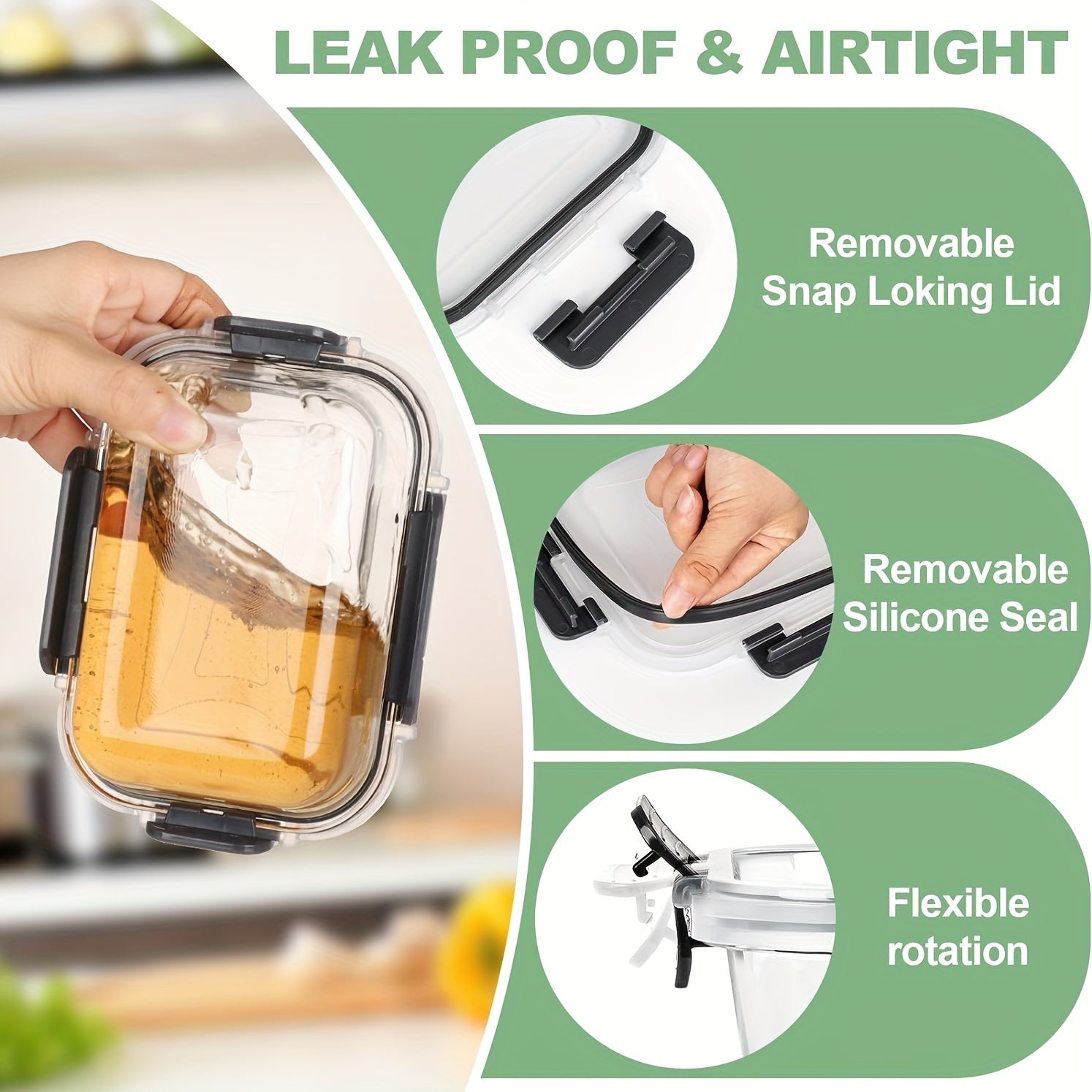 12pcs Glass Food Storage Container with Lid