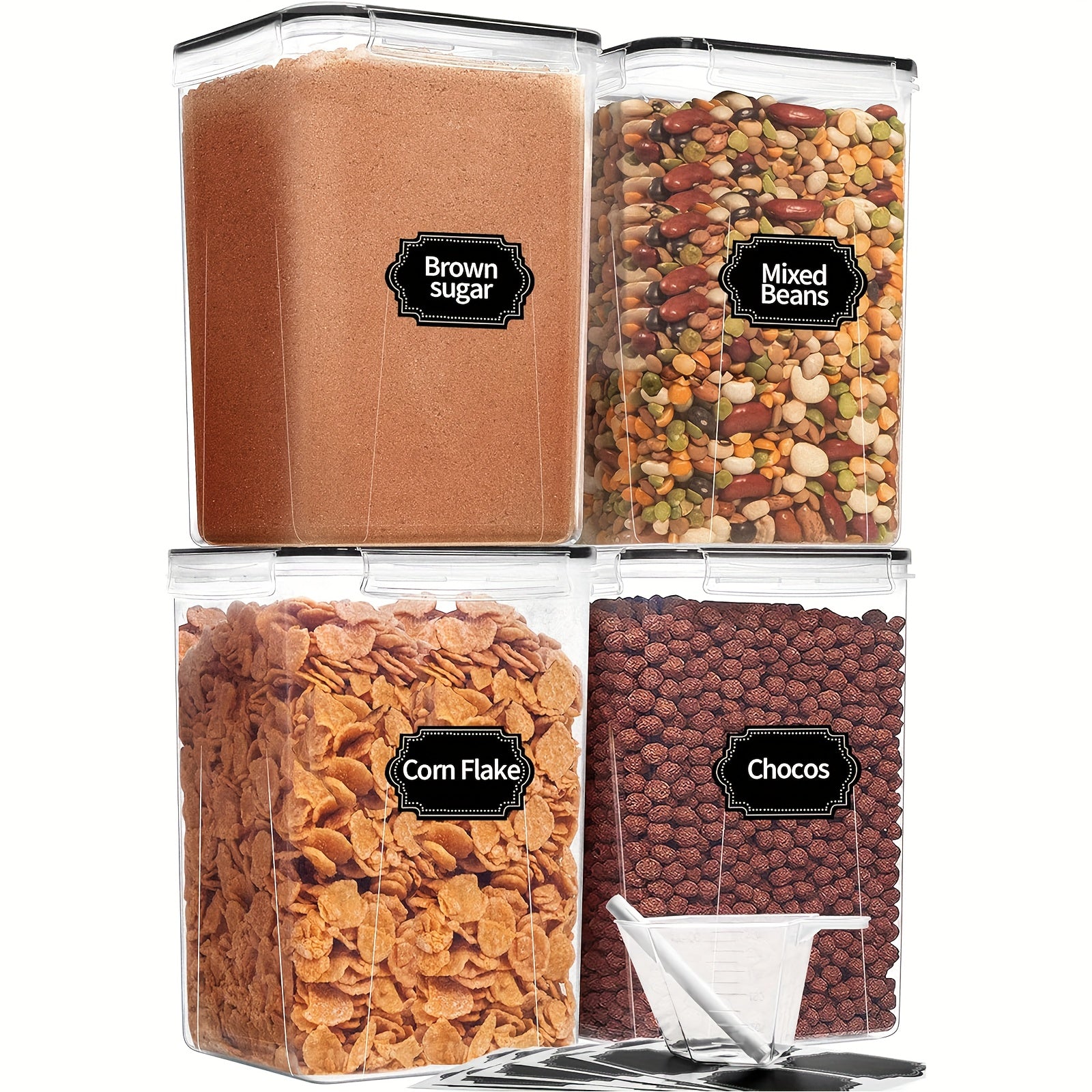 4PCS Airtight Food Storage Containers With Lids