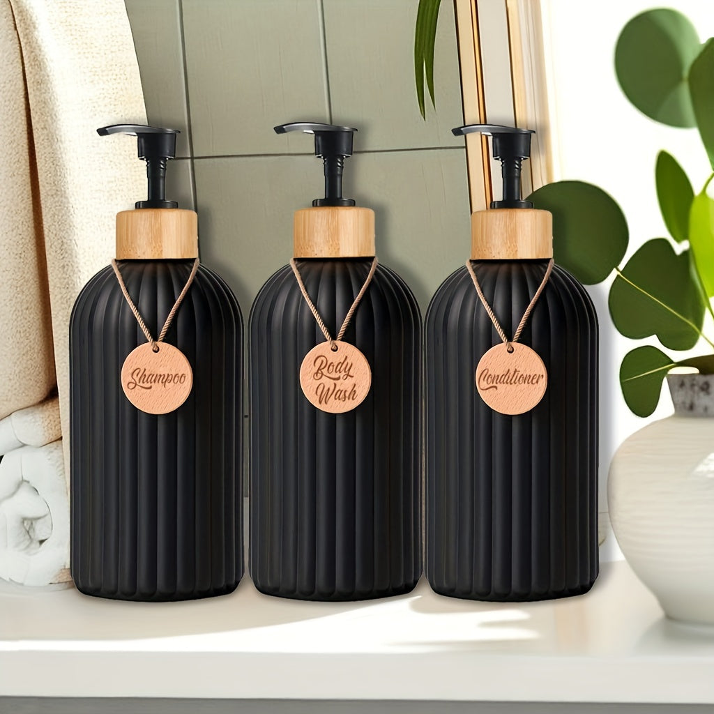 3pcs 500ml Soap Dispenser With Tag