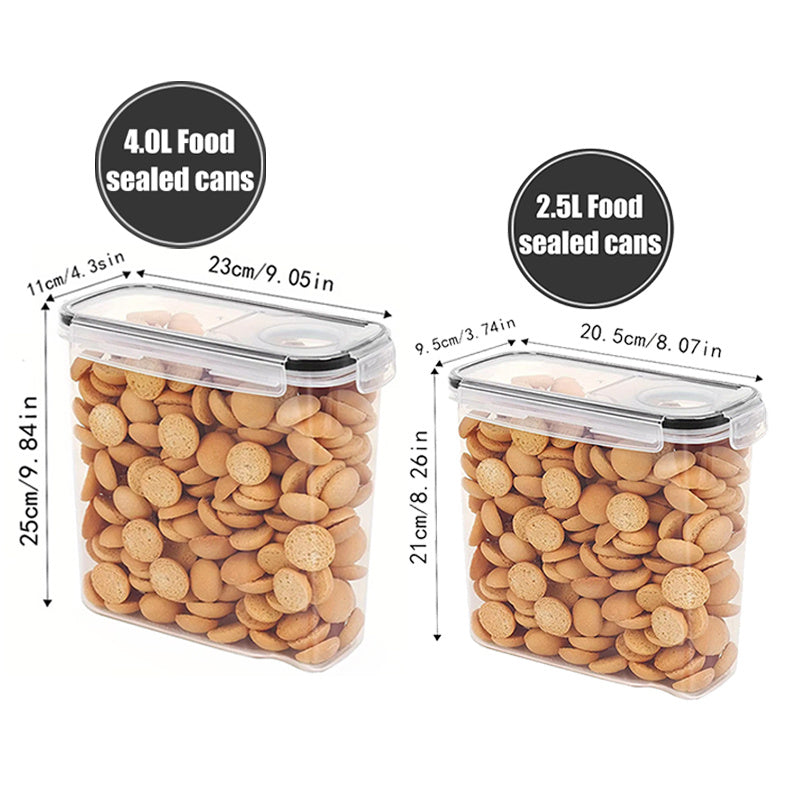 4pcs Air-tight Food Storage Containers with Labels