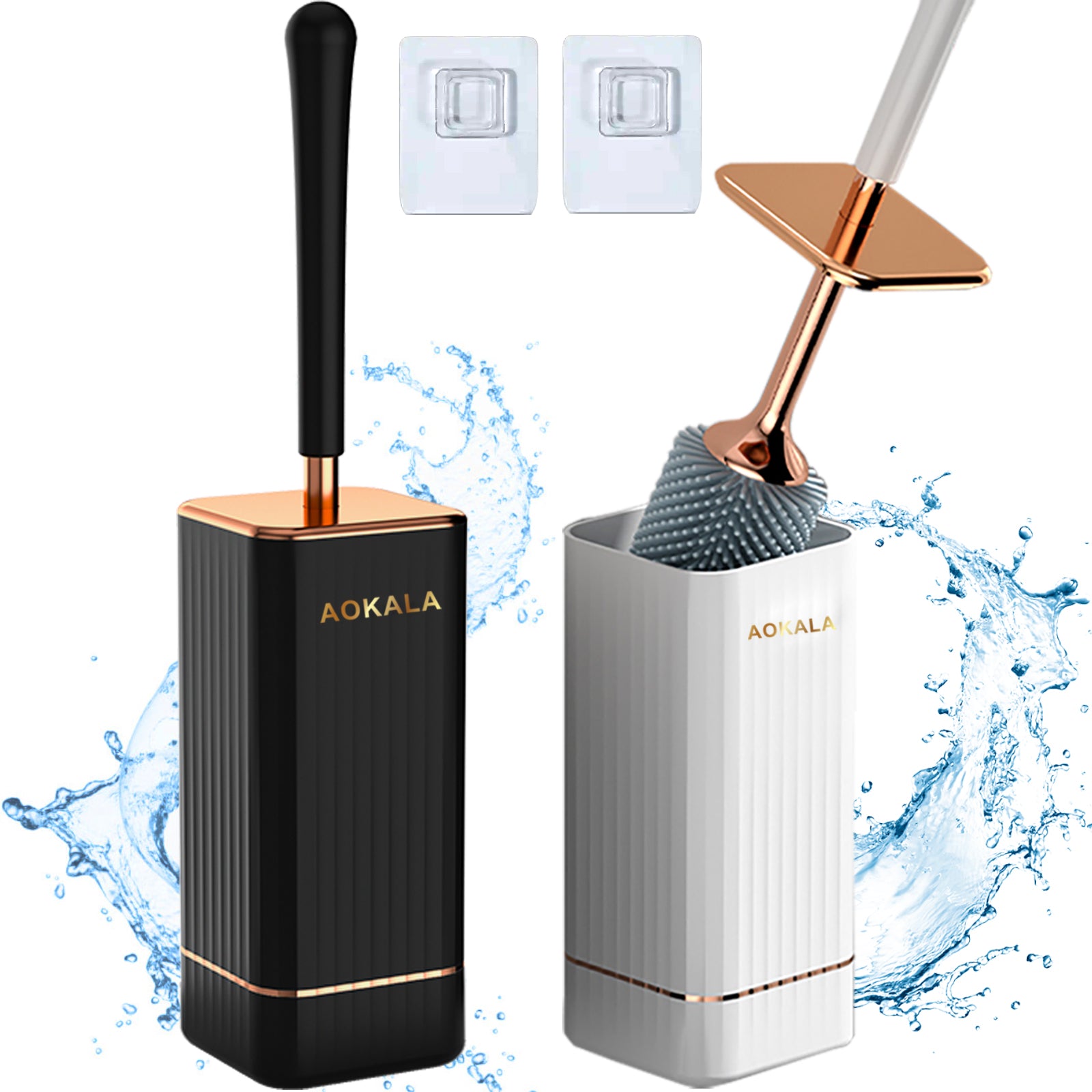 Aokala Silicone Toilet Brush and Holder