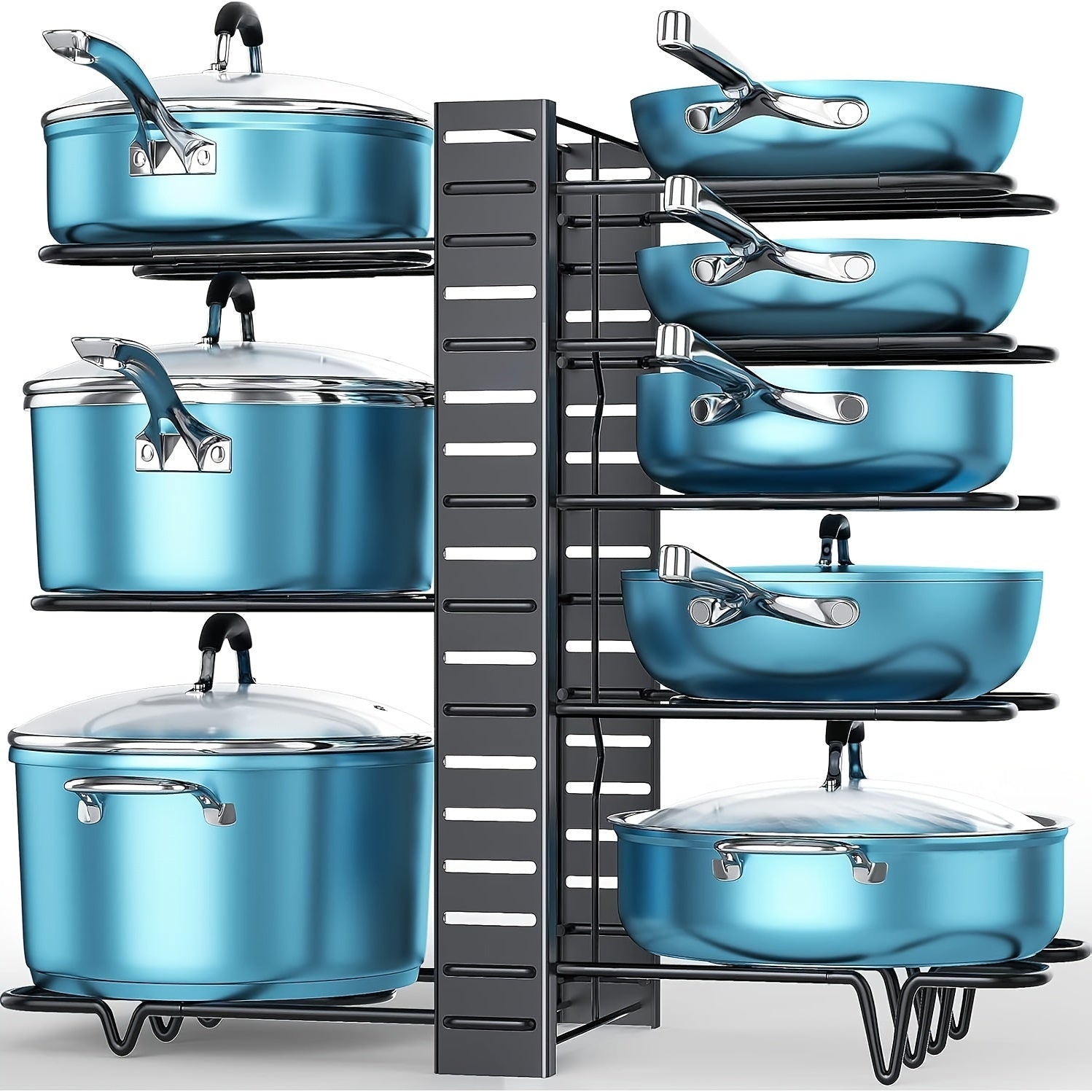 Adjustable Pot Storage Rack Organizer