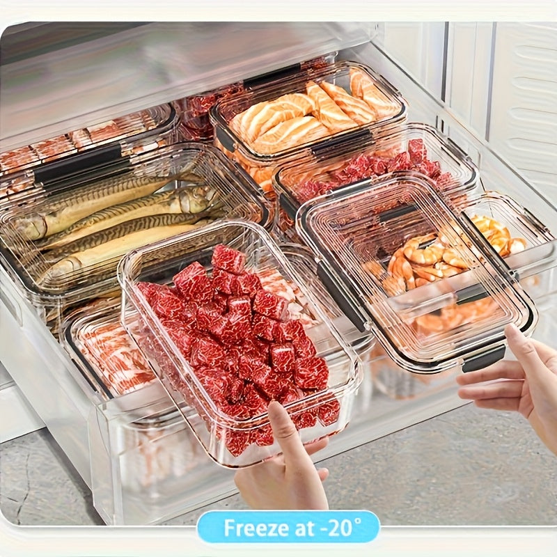 12pcs Stackable Refrigerator Storage Containers with Sealing Lids