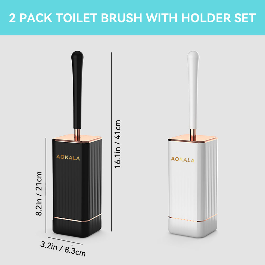 Aokala Silicone Toilet Brush and Holder