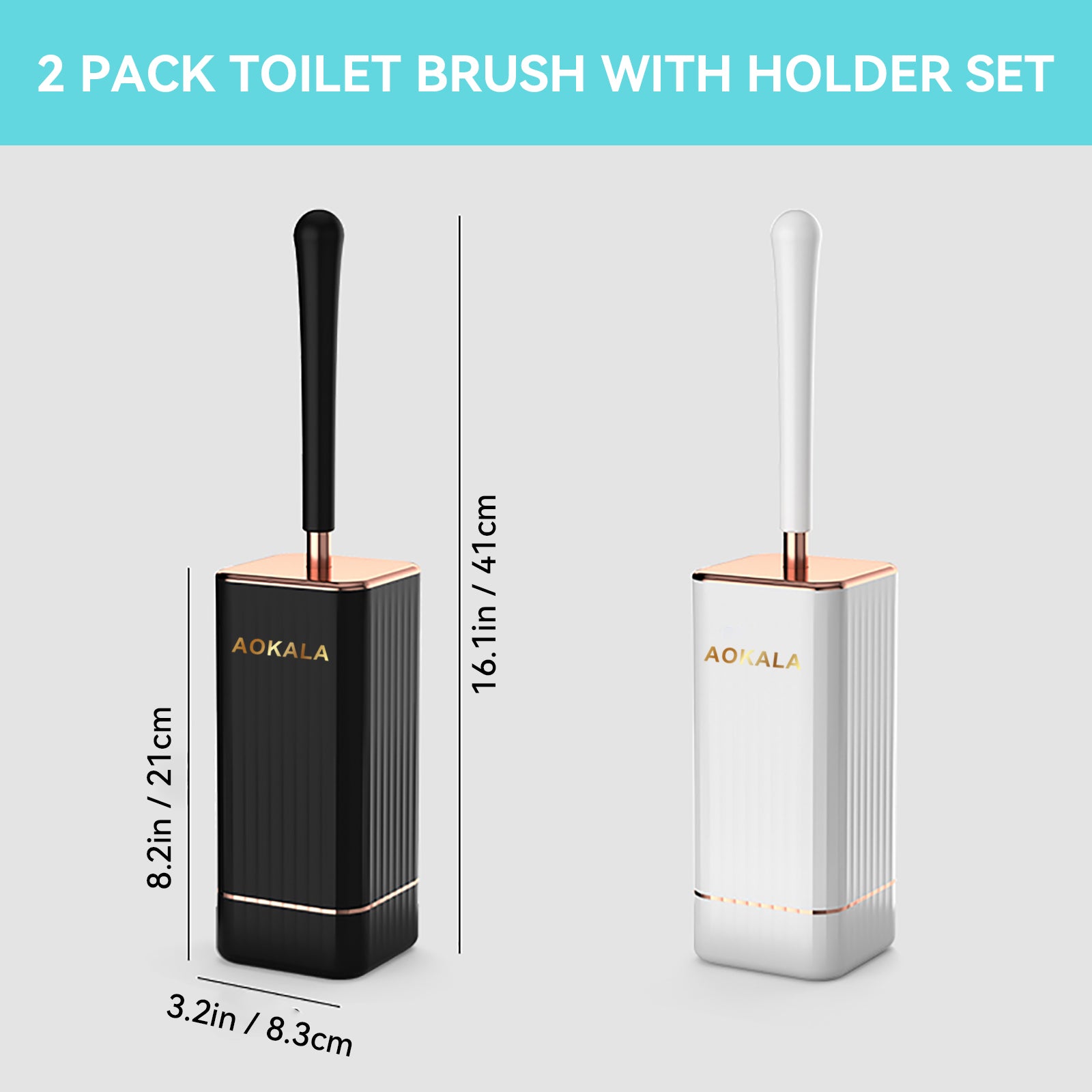 Aokala Silicone Toilet Brush and Holder