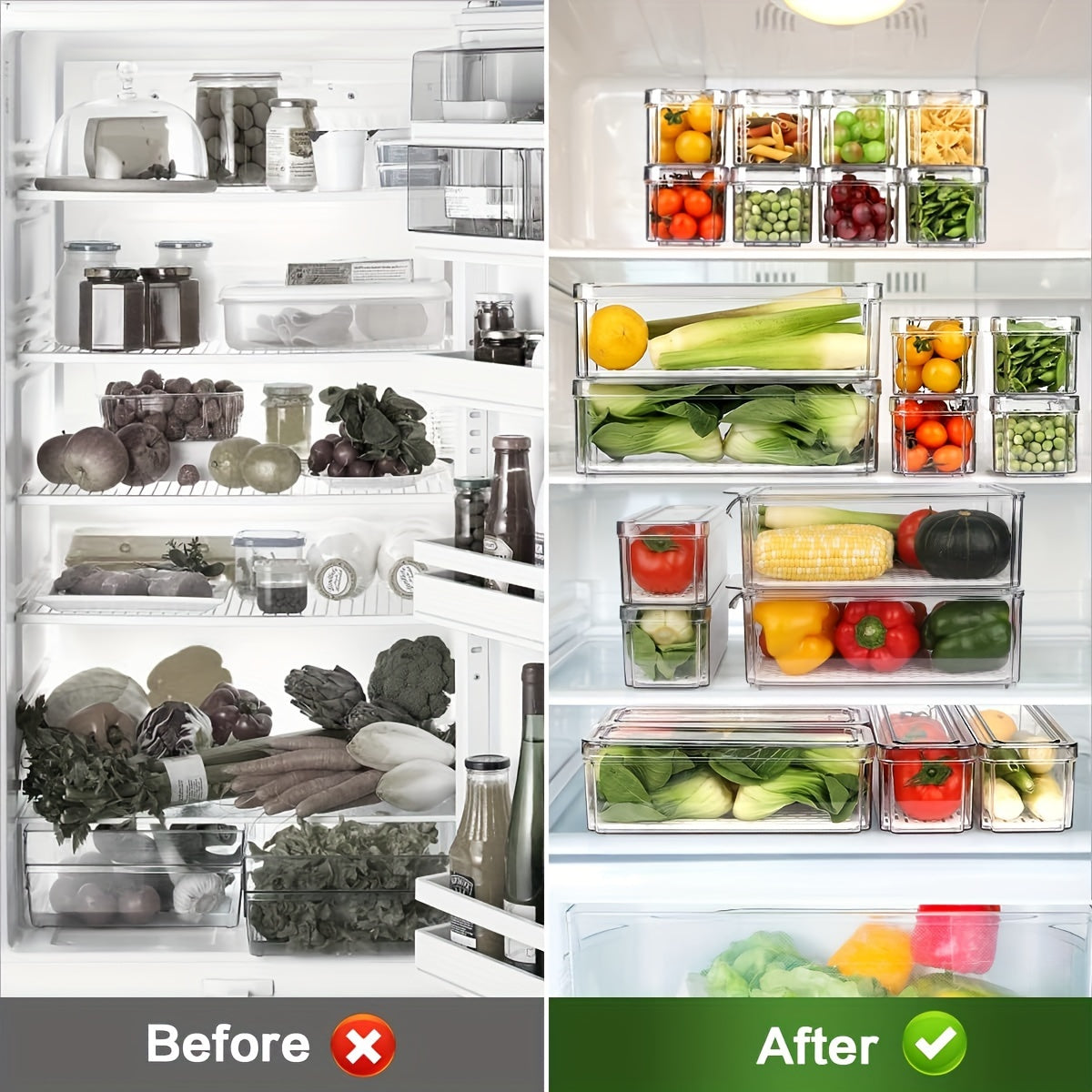 Refrigerator and food Organizer set