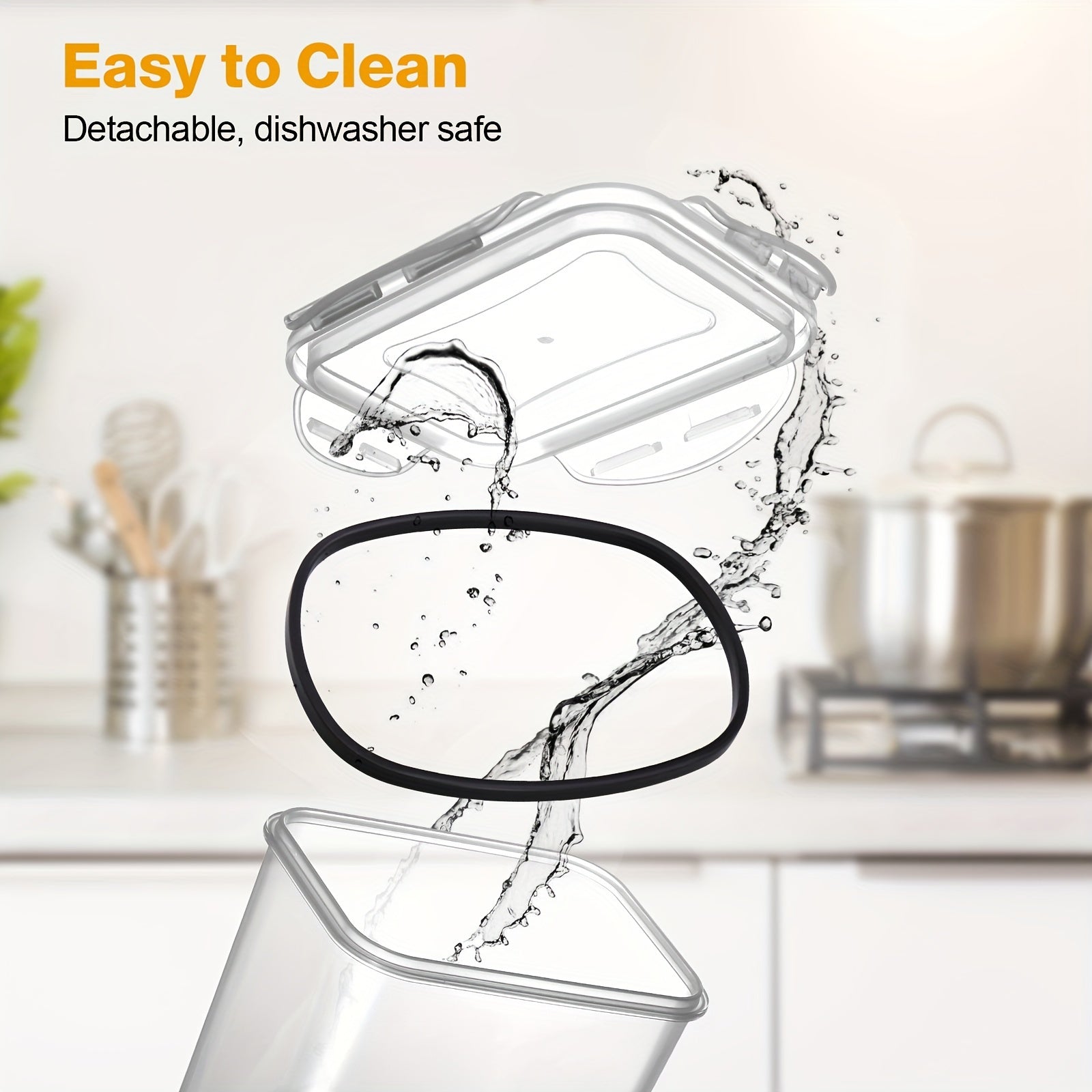 Airtight Food Storage Containers Set of 16, Plastic Cereal Storage Containers with Lids, BPA Free, Kitchen and Pantry Organization for Dry Food, Pasta, Flour & Sugar, with Labels, Marker & Spoon