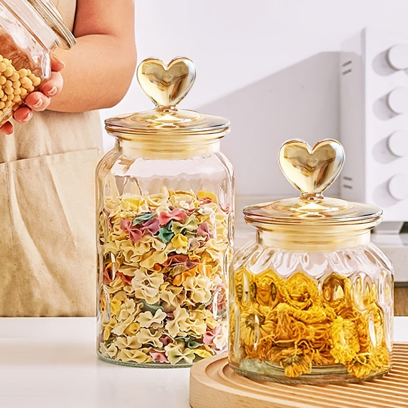 3pcs Airtight Glass Food Storage Jars