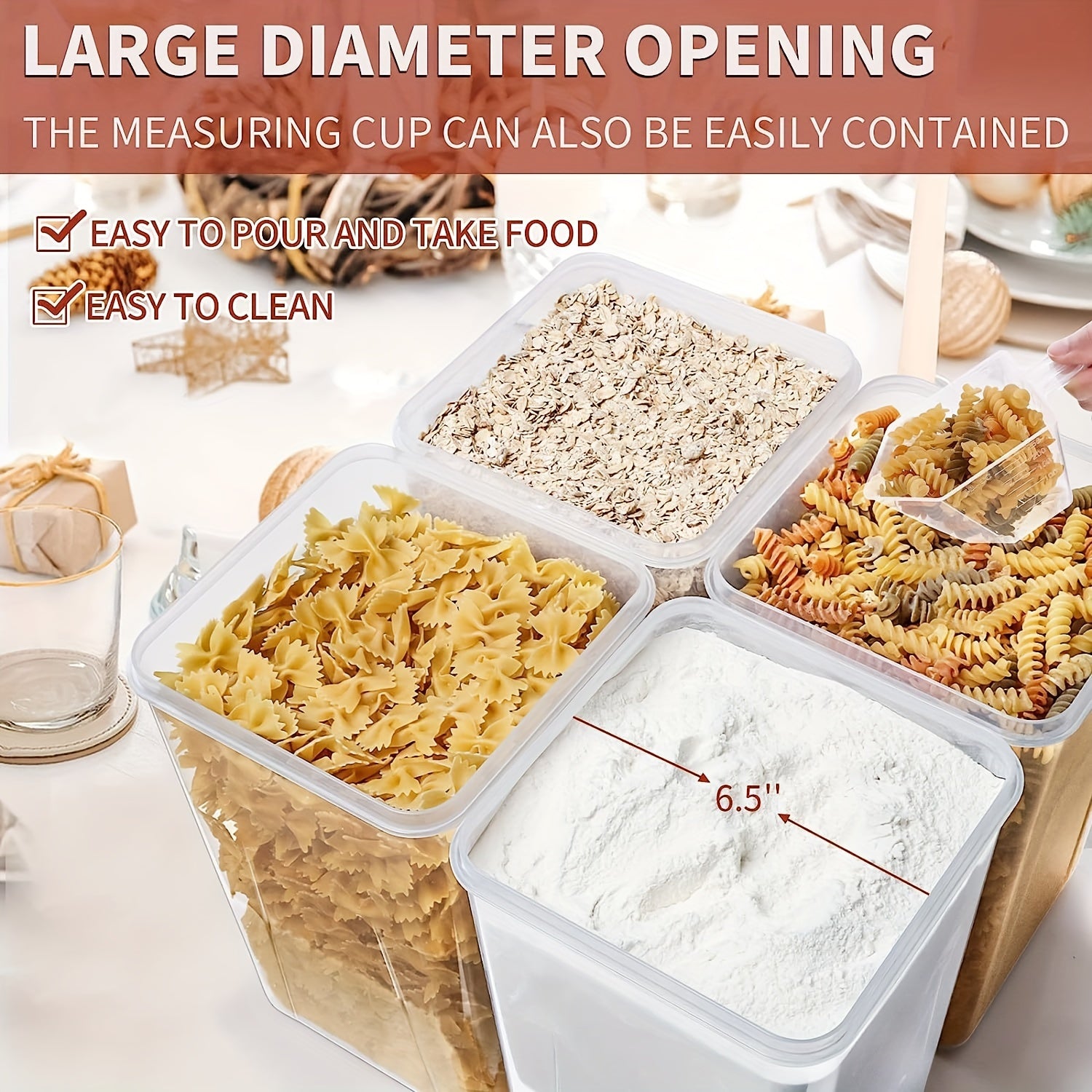4PCS Airtight Food Storage Containers With Lids