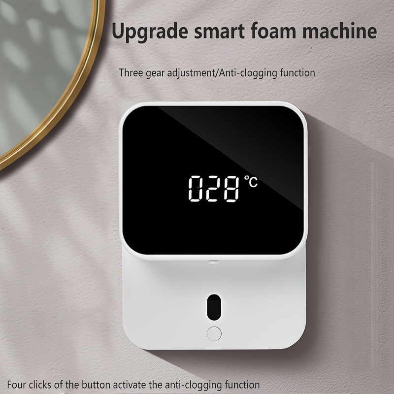 1pc Touchless Wall-Mounted Soap Dispenser for Bathroom - Automatic Sensor Hand Sanitizer Container with No-Touch Technology - Convenient Bathroom Accessory