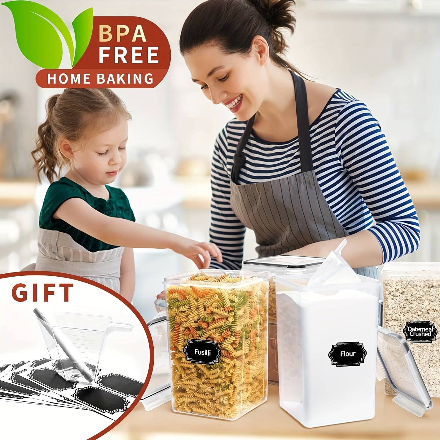 4PCS Airtight Food Storage Containers With Lids