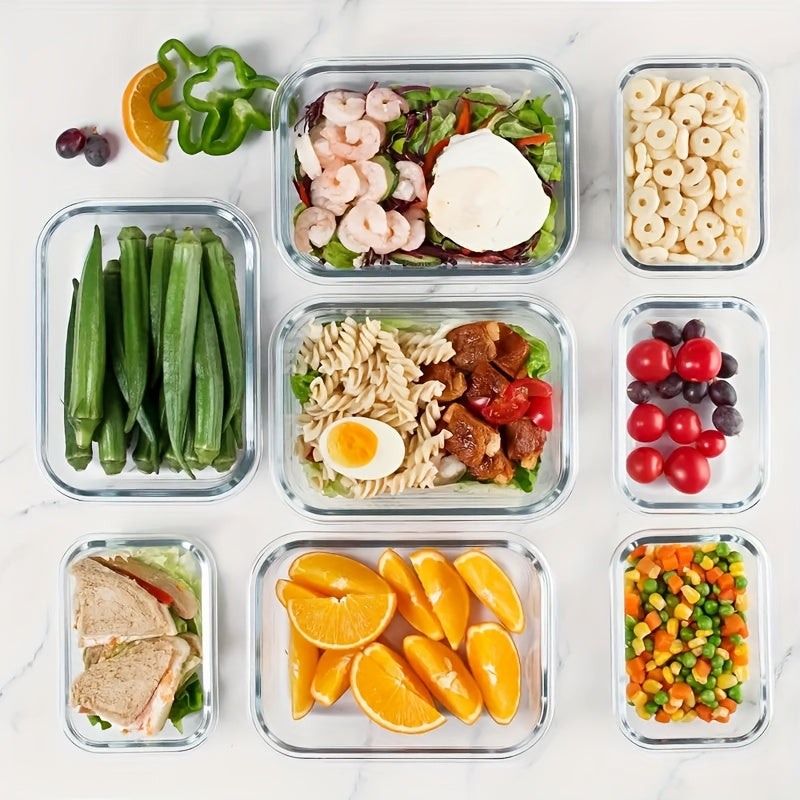 10pcs Glass Food Storage Containers With Lids