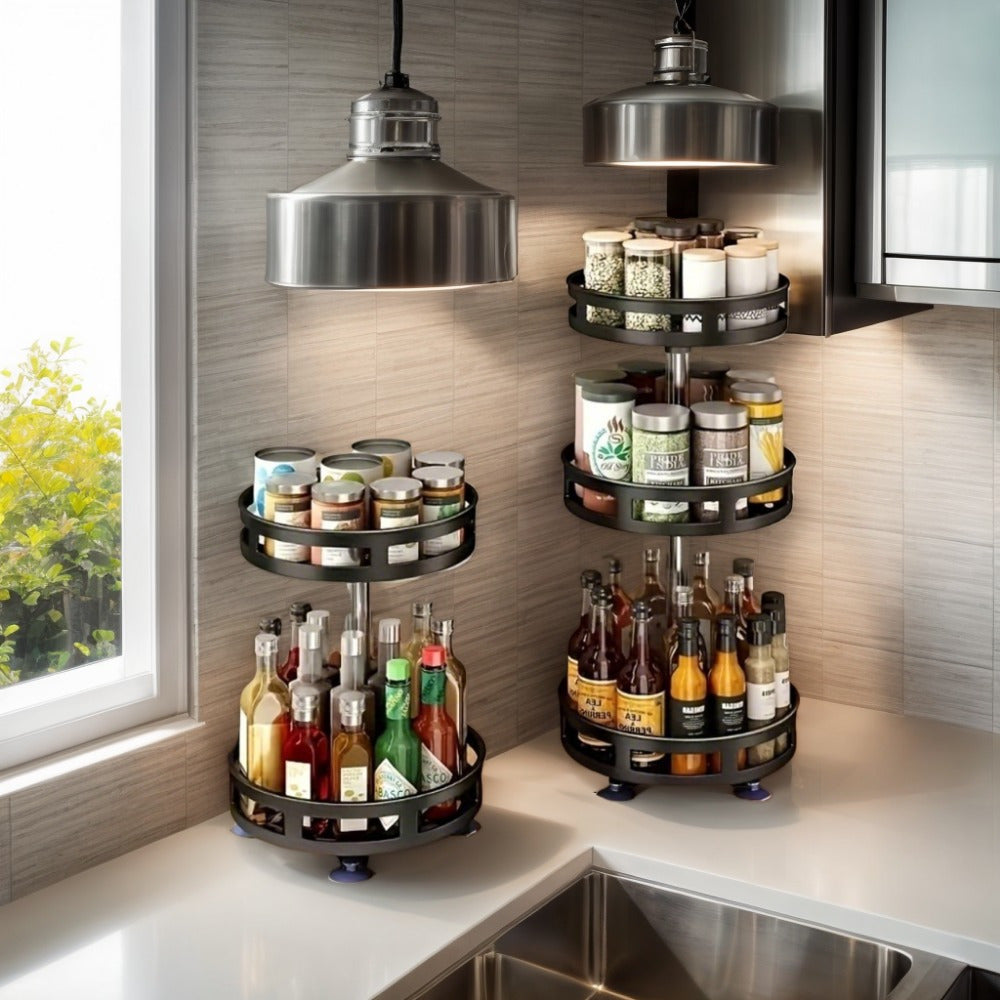 Rotating Kitchen Storage  Spice Rack