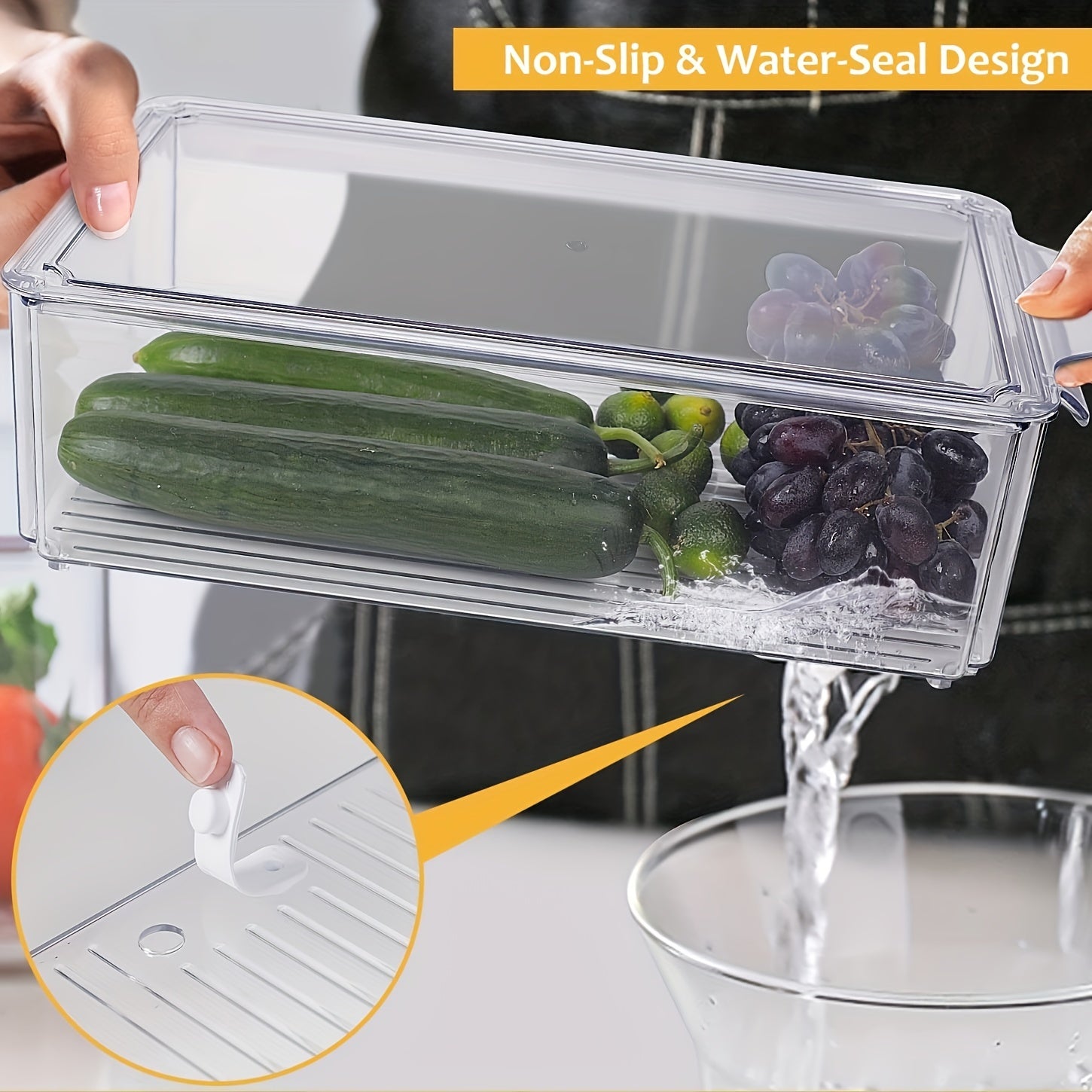 10pcs Refrigerator Organizers With Lid
