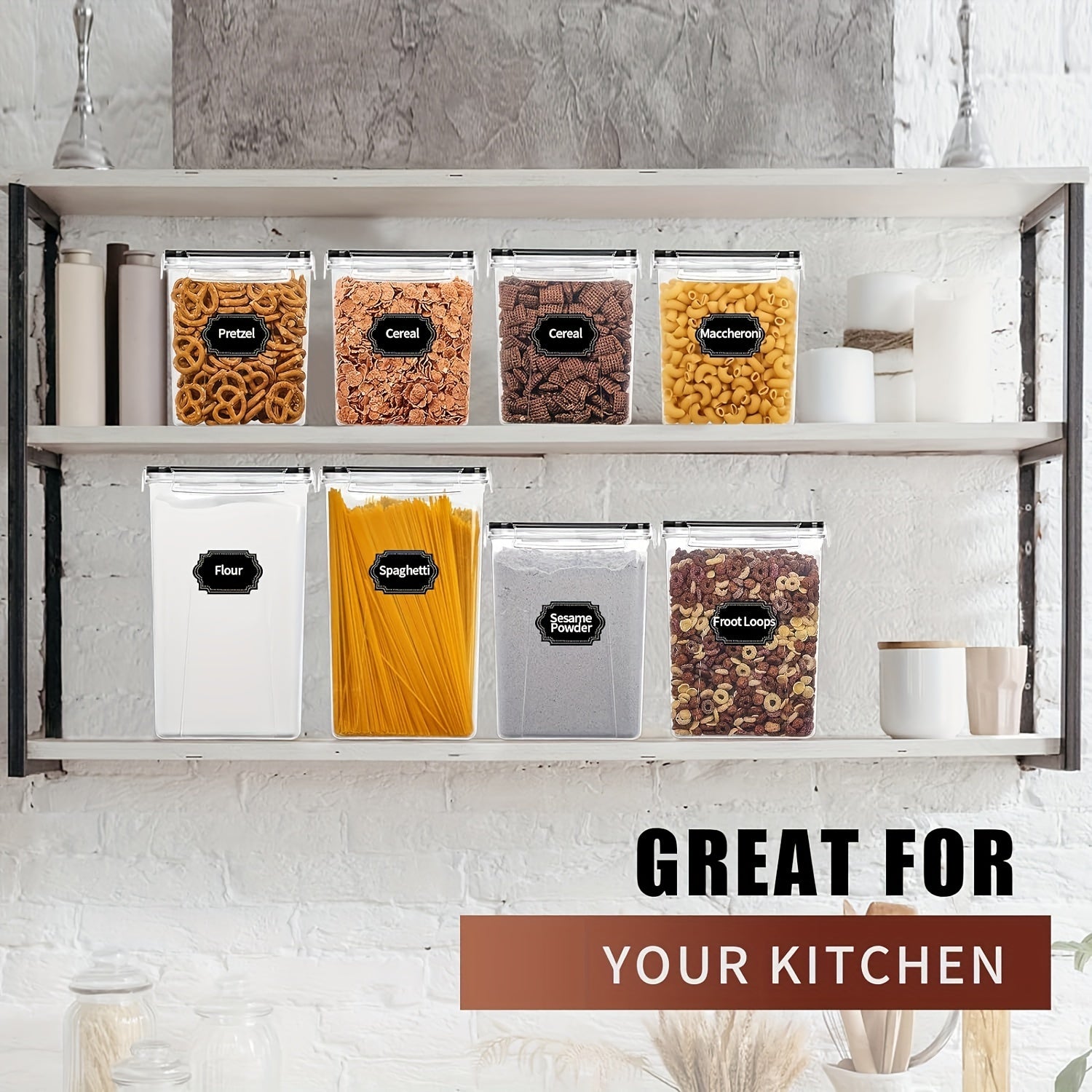 10pcs Large Airtight Food Storage Containers Set