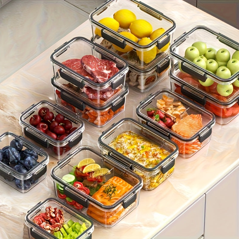 12pcs Stackable Refrigerator Storage Containers with Sealing Lids