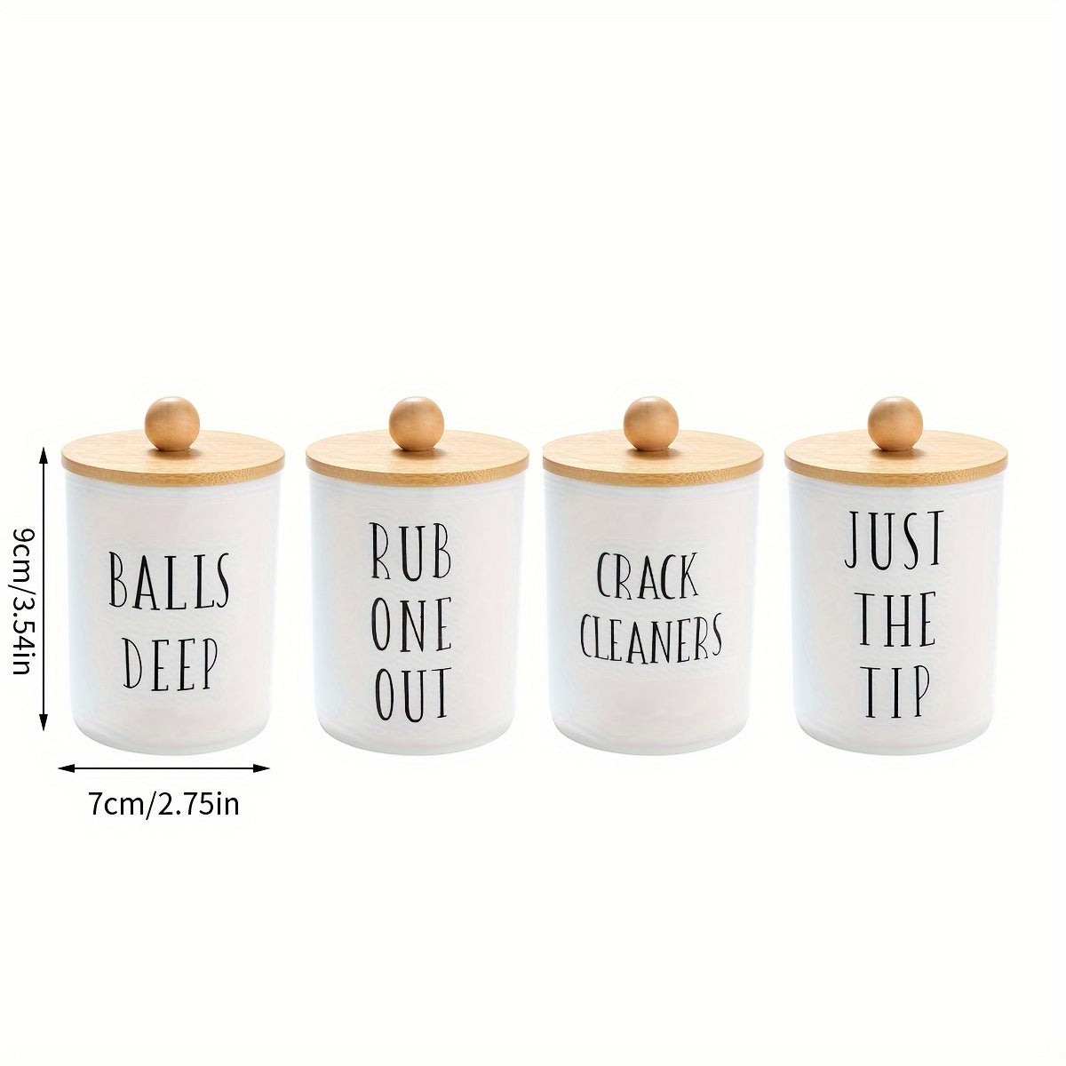 [4pcs Boho Chic Swab Holder Set] 4pcs Boho Chic Swab Holder Set with Lids - 10oz White Plastic Canisters for Bathroom Organization, Perfect for Swabs, Balls, Pads & Floss, Storage Accessories, Vanity Essential Containers