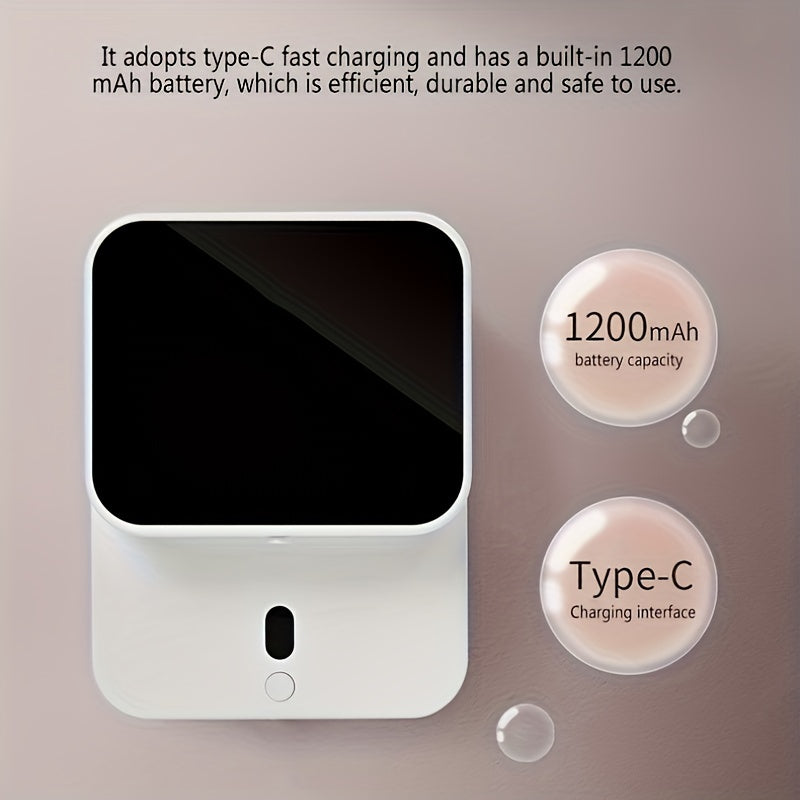 1pc Touchless Wall-Mounted Soap Dispenser for Bathroom - Automatic Sensor Hand Sanitizer Container with No-Touch Technology - Convenient Bathroom Accessory