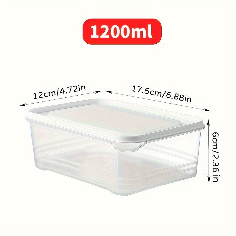 4-Pack Plastic Refrigerator Storage Containers with Lids