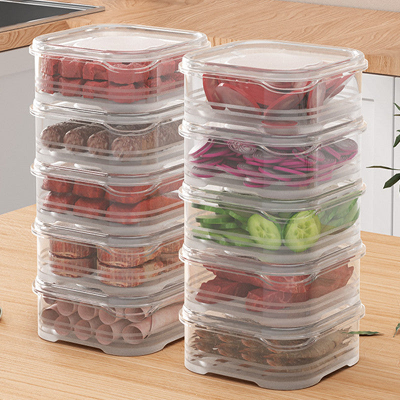 Clear Plastic Containers For Refrigerator With Lids