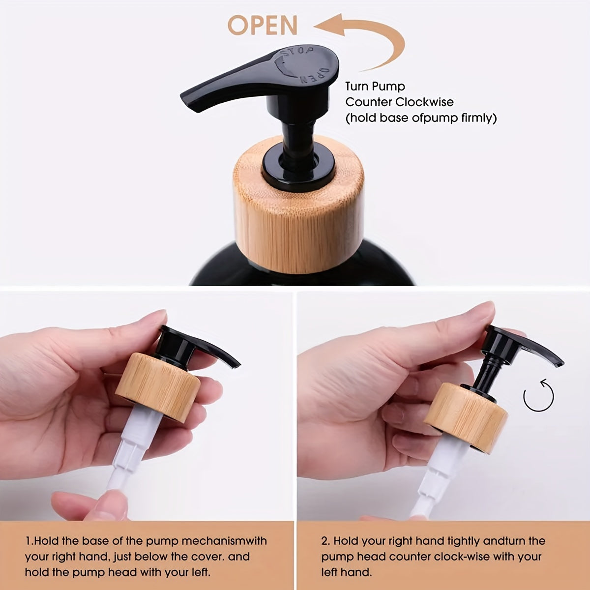 500ml Three-piece Set Bathroom Soap Dispenser Shampoo Conditioner Dispensing Bottle Body Lotion Storage Bottle with Labels