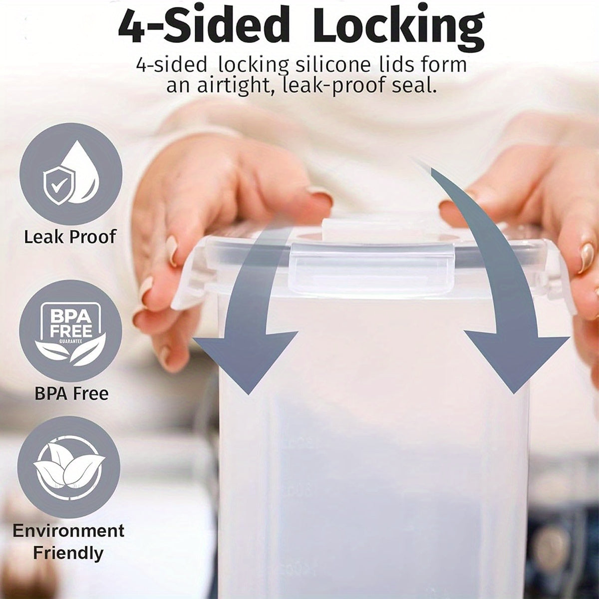 4pcs Air-tight Food Storage Containers with Labels