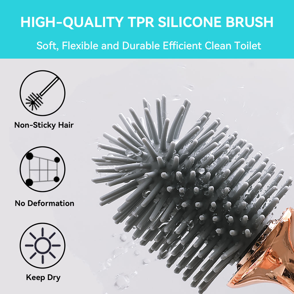 Aokala Silicone Toilet Brush and Holder