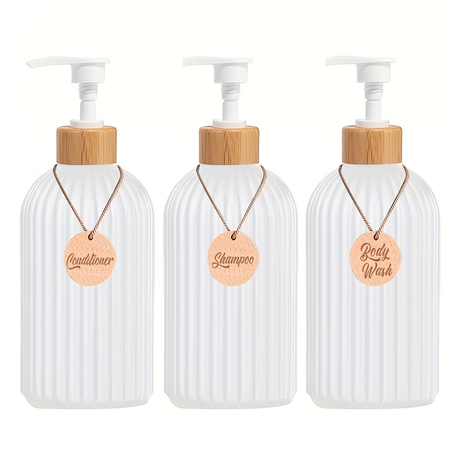 3pcs 500ml Soap Dispenser With Tag