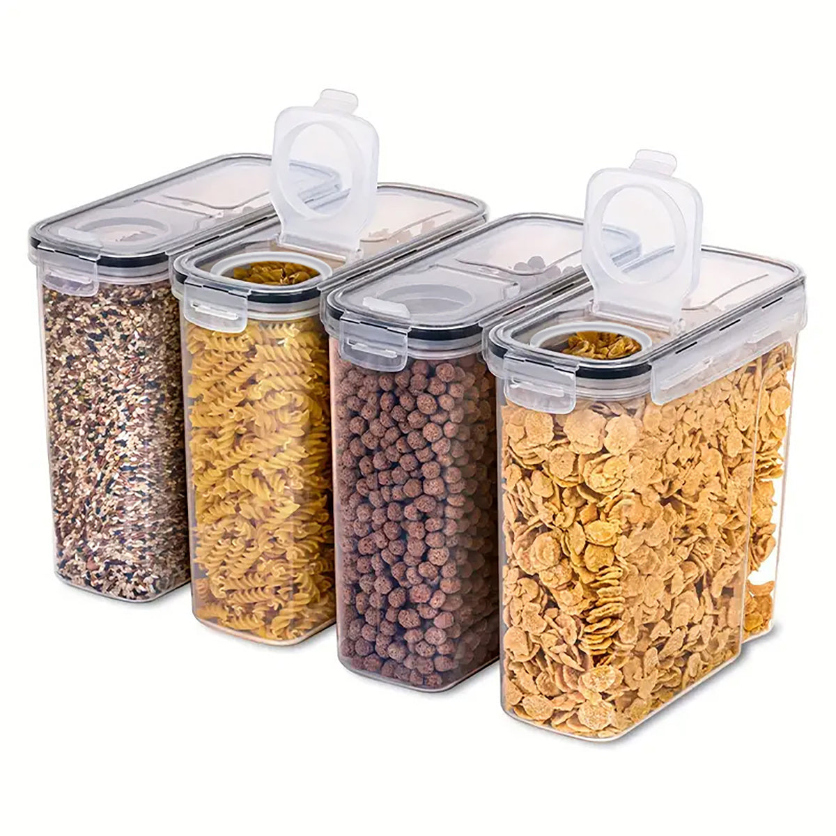 4pcs Air-tight Food Storage Containers with Labels