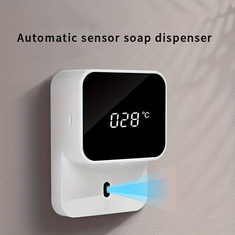 1pc Touchless Wall-Mounted Soap Dispenser for Bathroom - Automatic Sensor Hand Sanitizer Container with No-Touch Technology - Convenient Bathroom Accessory