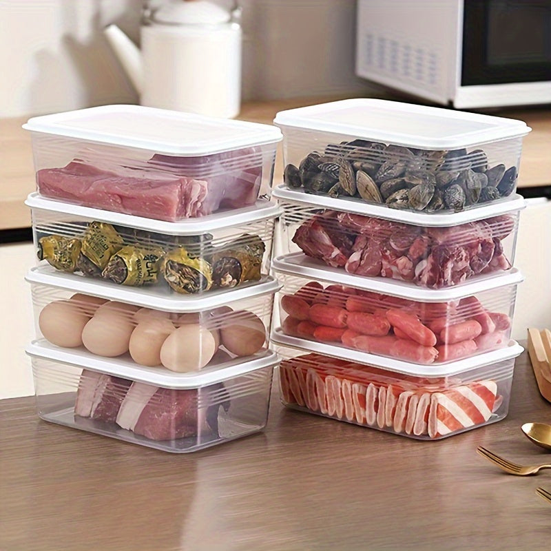 4-Pack Plastic Refrigerator Storage Containers with Lids