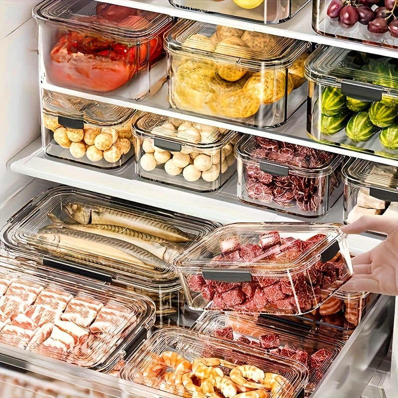 12pcs Stackable Refrigerator Storage Containers with Sealing Lids