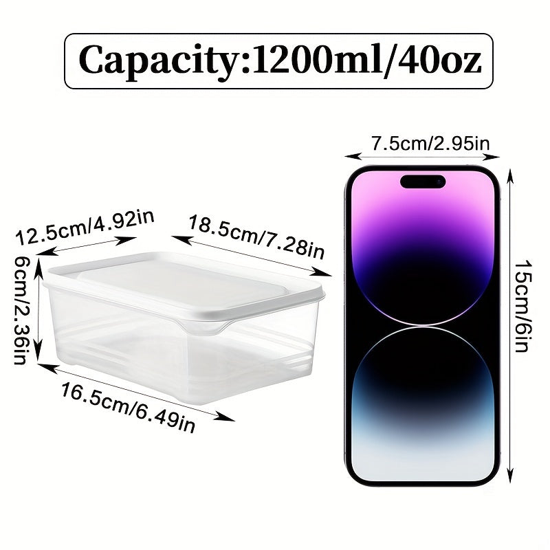 4-Pack Plastic Refrigerator Storage Containers with Lids